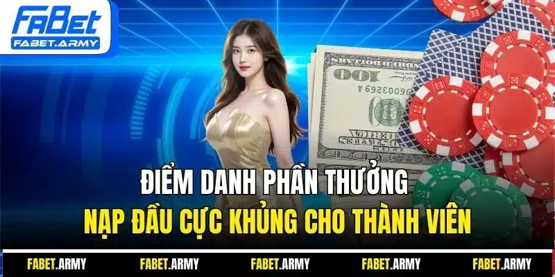 Điểm danh phần thưởng nạp đầu cực khủng cho thành viên